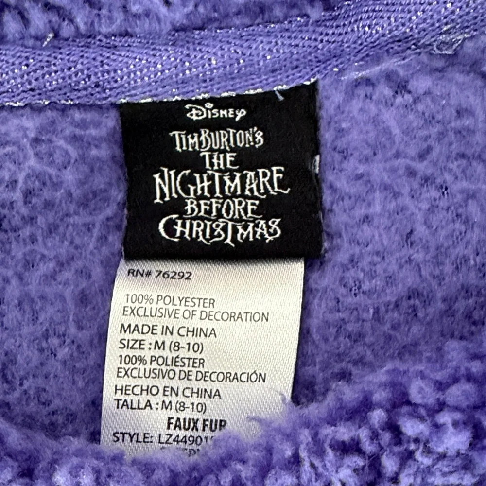 Disney Nightmare Before Christmas Purple Fleece Sweatshirt - Picture 2 of 4